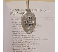 Funny Spoon Bookmark -The Perfect Gift for a Bookworm, Silver Spoon Bookmark Unique Bookmarks Gift for her, Reader, Book Lover, Stocking Stuffer (Fell Asleep Here)
