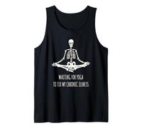 Funny Spoonie Skeleton Yoga Chronic Illness Awareness Tank Top
