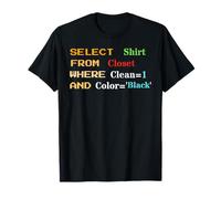 Funny SQL Query Programming Code Closet Design T-Shirt