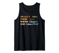 Funny SQL Query Programming Code Closet Design Tank Top