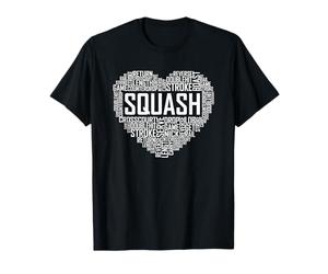 Funny Squash Lover Gifts Squash Player Heart Love T-Shirt