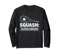 Funny Squash Sport Players Who Love to Swear Design Long Sleeve T-Shirt