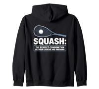 Funny Squash Sport Players Who Love to Swear Design Zip Hoodie