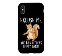 Funny Squirrel Bird Feeder Empty Again Case for iPhone X/XS