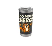 Funny Squirrel Chaotic Energy Hyperactive Animal ADHD Humor Stainless Steel Insulated Tumbler