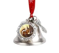 Funny Squirrel Christmas Bell Christmas Tree Decoration Wing Bell Personalization Sleigh Bells Ornaments Jingling Bells for Holiday Party Decoration