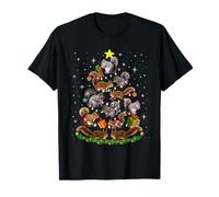 Funny Squirrel Christmas Tree Lights Ornament Xmas Squirrel T-Shirt