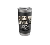 Funny Squirrel Digging Specialist Gardening Humor Stainless Steel Insulated Tumbler