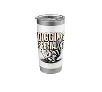 Funny Squirrel Digging Specialist Gardening Humor Stainless Steel Insulated Tumbler