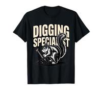 Funny Squirrel Digging Specialist Gardening Humor T-Shirt