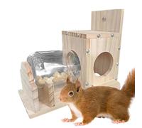 Funny Squirrel Feeder - Squirrel Feeding Table, Garden Tree with Umbrella | Outdoor Squirrel Feeder Box, Wooden Squirrel Feeder Mangi