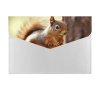 Funny Squirrel File Folder, 6-Pocket Expanding Accordion Folder with Snap Closure, Waterproof Document Organizer for Home, Office & Travel