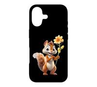 Funny Squirrel Flower Lover Animal Gift for Men Women Kids Case for iPhone 17