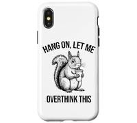 Funny Squirrel Iced Coffee Hang On Let Me Overthink This Case for iPhone X/XS
