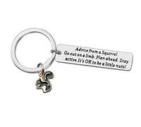 Funny Squirrel Keychain Advice from a Squirrel Gifts for Squirrel Lovers Nature Lovers Go Out on a Limb Plan Shead Stay Sctive It’s OK to be a Little Nuts Cute Keychain Keyring Gift for Squirrel Fans