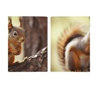 Funny Squirrel Passport Holder, ID Card Protector Case Passport Holder with Slot Passports Travel Wallet Document Cover for Women And Men