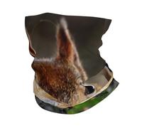 Funny Squirrel Print Winter Neck Gaiter Warmer, Soft Face Mask Scarf For Cold Weather Skiing Cycling Outdoor Sports