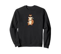 Funny Squirrel Wearing Sunglasses Baton Twirling Sweatshirt
