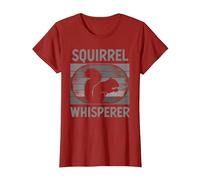 Funny Squirrel Whisperer Art Men Women Kids Squirrel Lover T-Shirt, Women, Cranberry Red, XX-Large