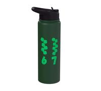 Funny St Patrick’s Day 6 7 Meme Gen Alpha Slang Shamrock Stainless Steel Insulated Water Bottle