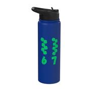 Funny St Patrick’s Day 6 7 Meme Gen Alpha Slang Shamrock Stainless Steel Insulated Water Bottle