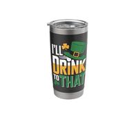 Funny St Patrick’s Day Drinking Humor Irish Cheers Stainless Steel Insulated Tumbler