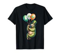 Funny St Patrick's Day 2026 Irish Leprechaun Sloth Kids T-Shirt