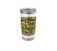 Funny St Patricks Day Bartender Last Call for Leprechauns Stainless Steel Insulated Tumbler