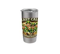 Funny St Patricks Day Bartender Last Call for Leprechauns Stainless Steel Insulated Tumbler