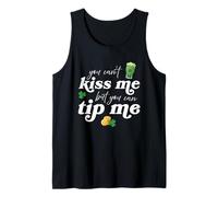 Funny St Patricks Day Bartender Server Waitress Irish Pub Tank Top