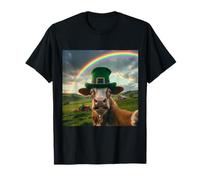 Funny St. Patrick's Day Cow Selfie with Leprechaun Hat T-Shirt