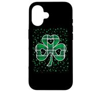 Funny St Patricks Day Irish Green Buffalo Plaid Shamrock Case for iPhone 16