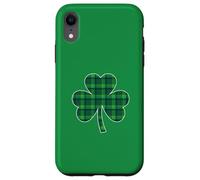 Funny St Patricks Day Irish Green Buffalo Plaid Shamrock Case for iPhone XR