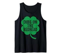 Funny St Patricks Day Irish Shamrock Dibs On The Redhead Tank Top