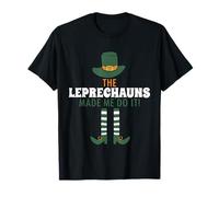 Funny St Patricks Day The Leprechauns Made Me Do It Costume T-Shirt