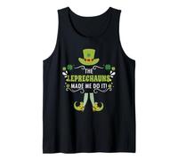 Funny St Patricks Day The Leprechauns Made Me Do It! Costume Tank Top