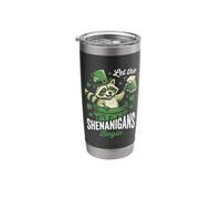 Funny St Patrick's Raccoon Let The Shenanigans Begin Stainless Steel Insulated Tumbler