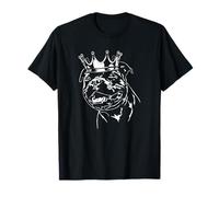 Funny Staffordshire Bull Terrier Dog with Crown Dog Dogs T-Shirt