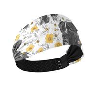 Funny Staffordshire Bull Terrier Dogs White Non-Slip Headband for Women Stretchy Head Sweat Bands for Women for Make up Running Make up CyclingColorful Duchshund Dog Stars