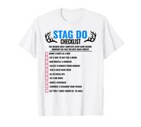 funny Stag Do Challenge Checklist Dares game T-Shirt