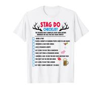 funny Stag Do Challenge Checklist Dares game T-Shirt