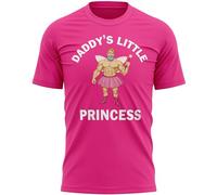 Funny Stag Do T Shirt for Men Daddys Little Princess Embarrassing Joke Gift Groom Bachelor Weekend Holiday Party, XXL, Bright Pink