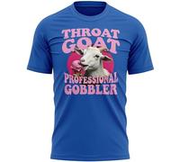 Funny Stag Do T Shirt for Men Throat Goat Gobbler Ice Cream Joke Gift for Him Bachelor Party Weekend Holiday Groom to Be, M, Royal