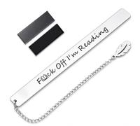 Funny Stainless Steel Bookmark, Creative Reading Themed Metal Book Marker, Novelty Gift for Book Lovers, Friends, Birthday Graduation Christmas Present for Men Women