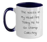 Funny Stamp Collecting Quote Two Tone Coffee Mug Gifts for Stamp Collecting Enthusiasts Friends and Family Birthday Present