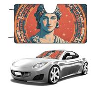 Funny Stamped with Ancient Rome Car Windshield Sun Shade, Reflector Car Sun Visor, Foldable Front Window Sunshade Cover, Heat Insulation, Blocks UV Rays, Keeps Vehicle Cool, for SUV Truck(51"x28")