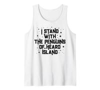Funny Stand With the Penguins of Heard Island Political Meme Tank Top