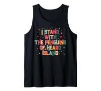 Funny Stand With the Penguins of Heard Island Political Meme Tank Top