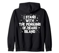 Funny Stand With the Penguins of Heard Island Political Meme Zip Hoodie