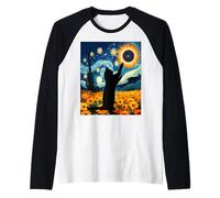 Funny Starry Night Total Solar Eclipse Europe Spain Iceland Raglan Baseball Tee